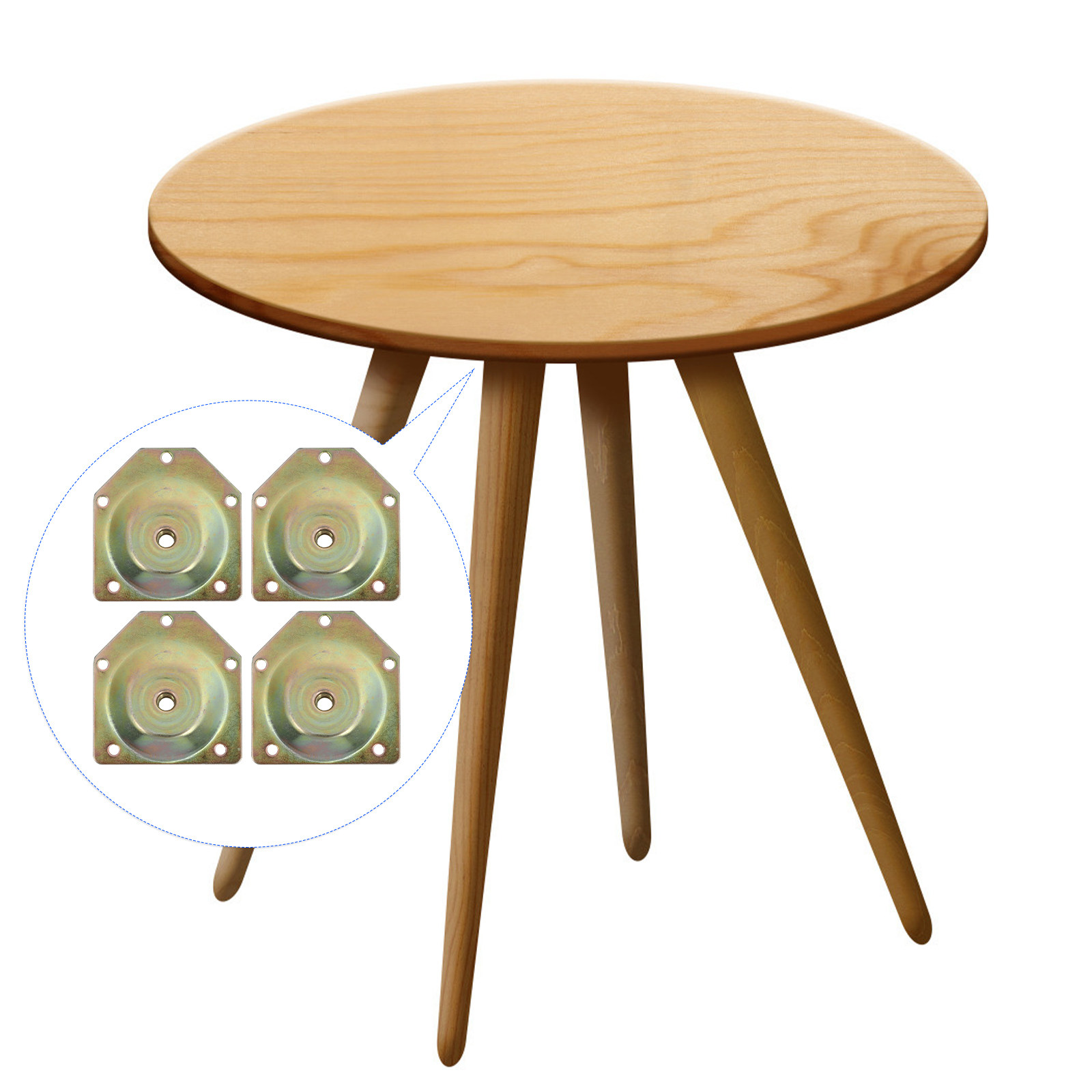 Furniture Leg Set - 4-delige meubelmoerenset, 12 graden schuine montageplaten,