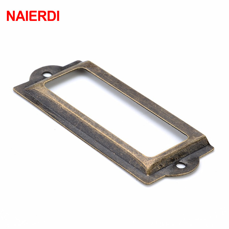 Furniture Hardware Names - Naierdi 82*30Mm Handvat Antiek Messing Metalen