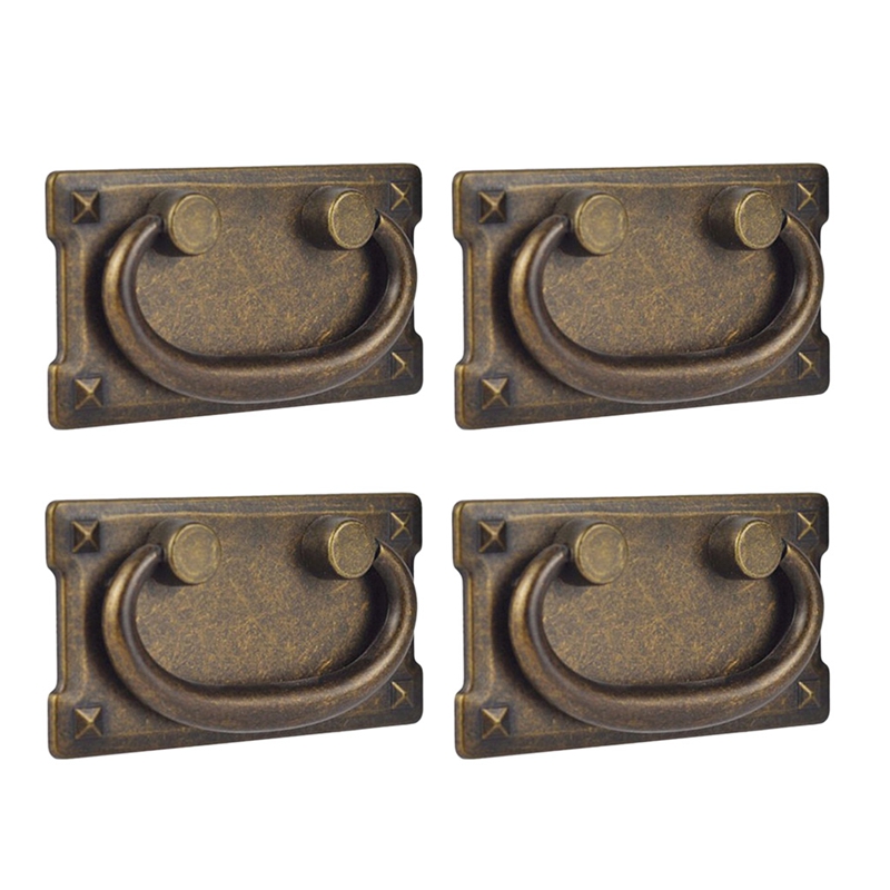 Furniture Hardware Latch - 4 Stuks Vintage Antieke Bronzen Lade
