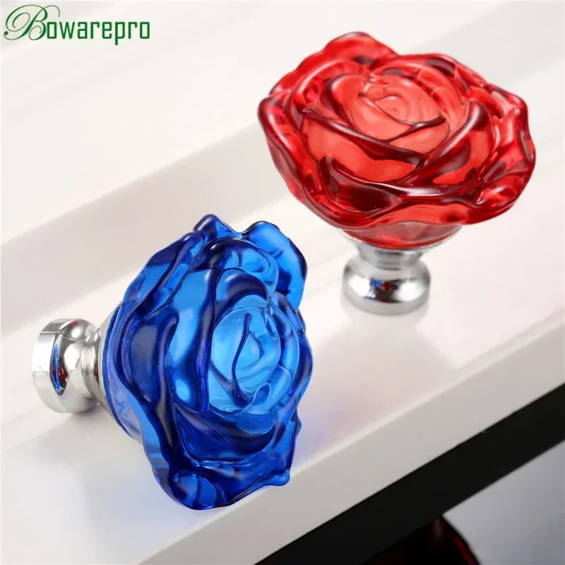Furniture Hardware Latch - Bowarepro 50Mm Crystal Rose Glas Handvat
