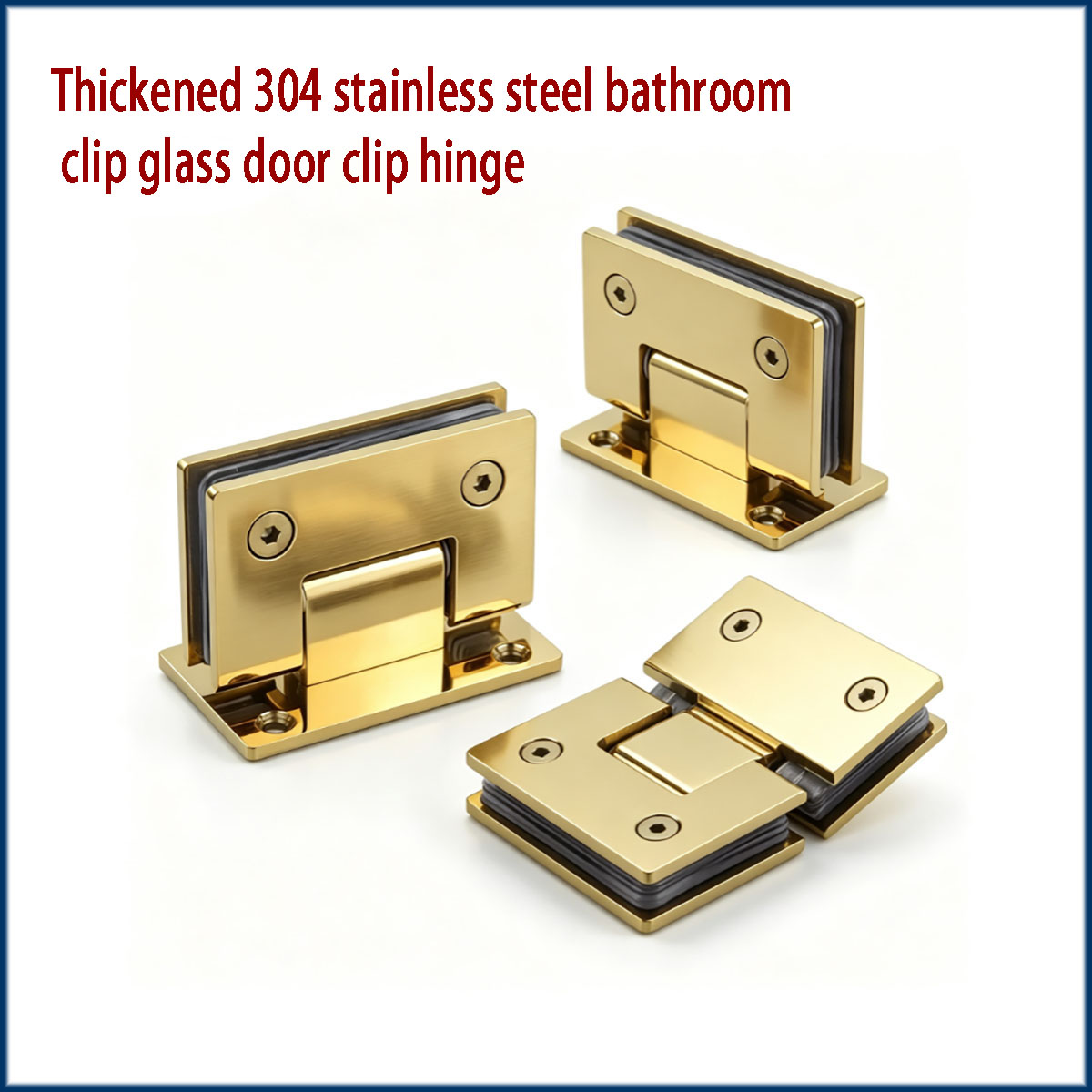 Furniture Hardware Gold - 304 roestvrij staal diamant doucheglasklem scharnier