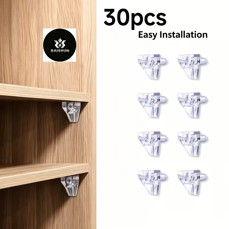 Shelf Peg Support - 30 stuks kastplanksteunpennen, 5 mm transparante
