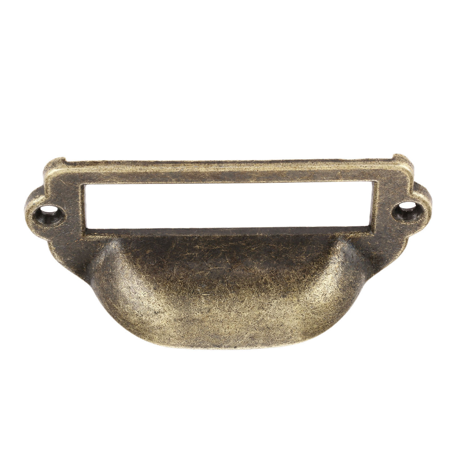 Furniture Hardware Names - 82X40Mm Zinklegering Antiek Messing Label Pull