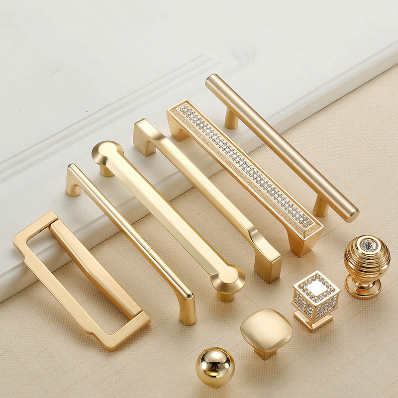 Furniture Hardware Gold - Zinklegering Parel Gouden Kast Knoppen Keuken