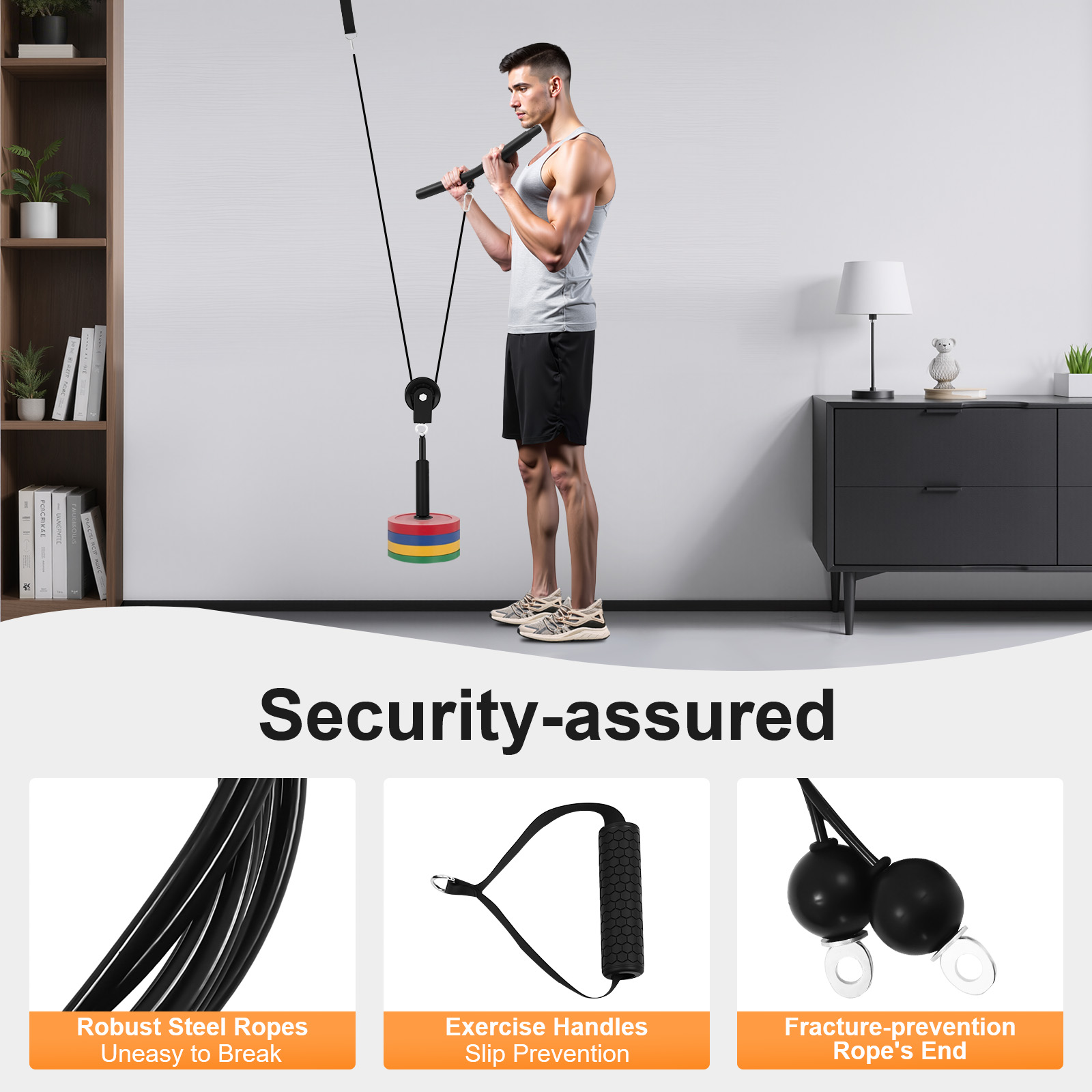 Furniture Leg Set - 120kg Kabeltrek Fitness Systeem, Gym Spiertraining
