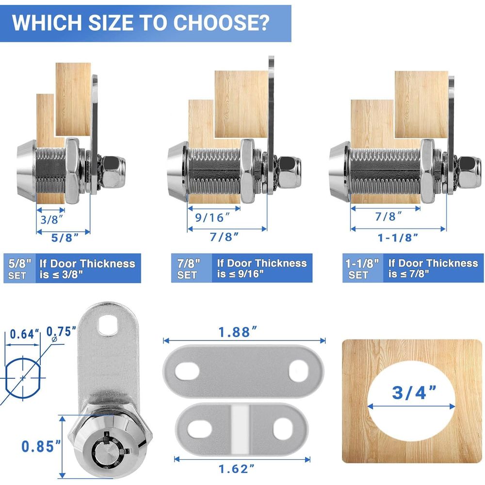 RV-opbergsloten - gelijk gesle - Cabinet Lock Key recensie en prijs