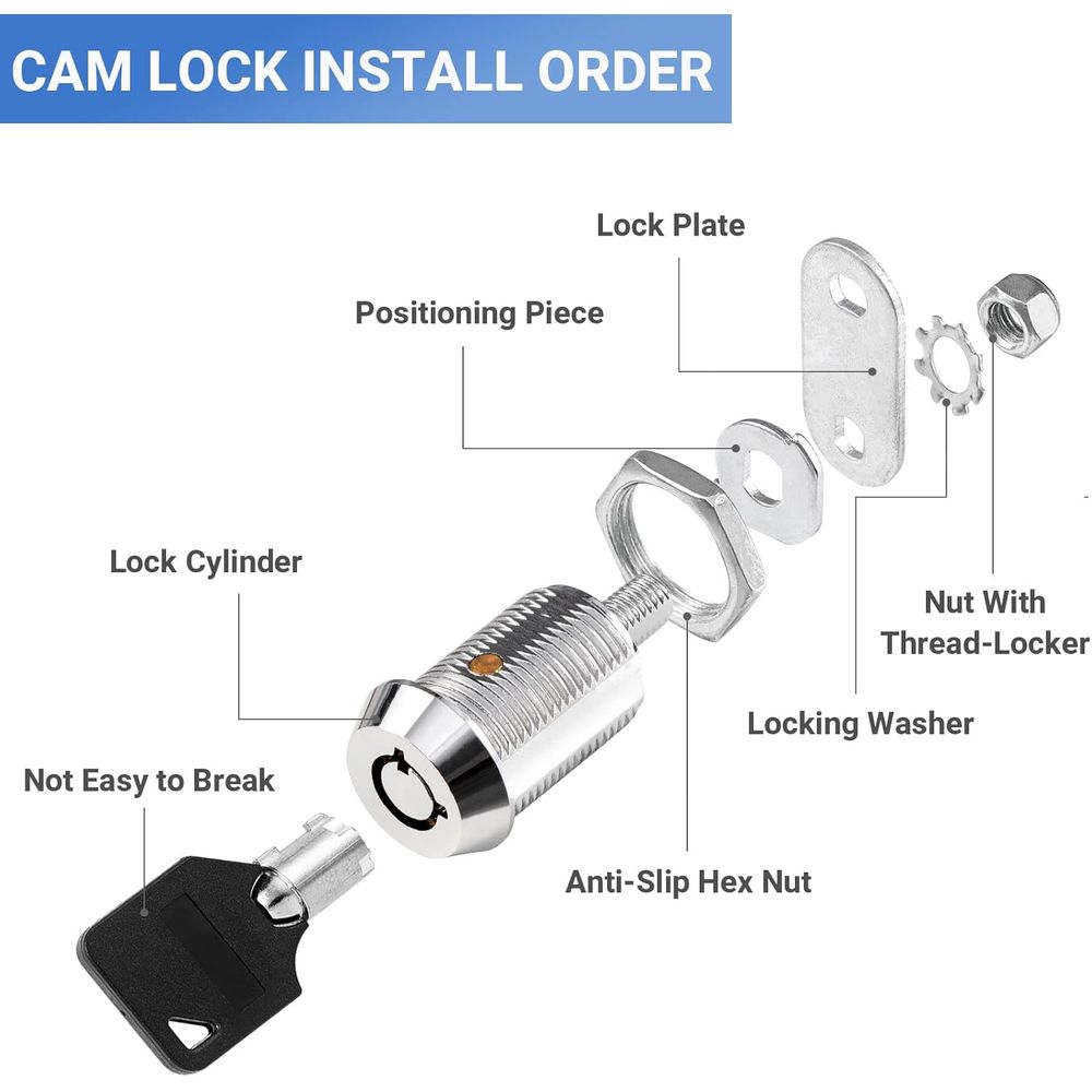 RV-opbergsloten - gelijk gesle - Cabinet Lock Key recensie en prijs