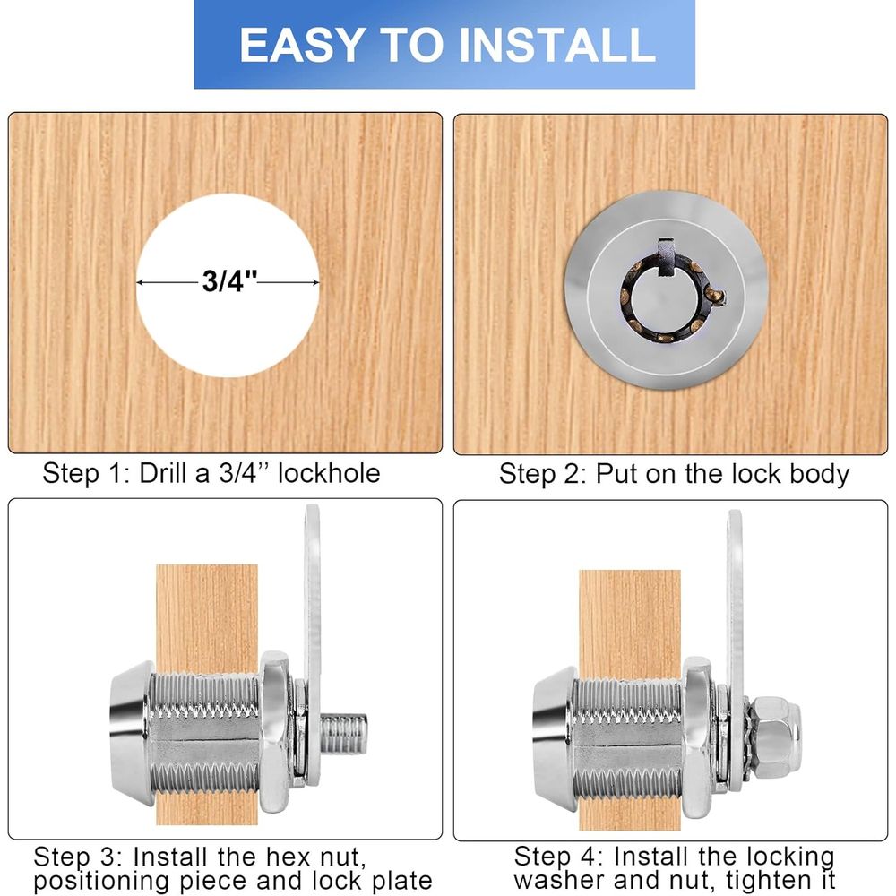 RV-opbergsloten - gelijk gesle - Cabinet Lock Key recensie en prijs