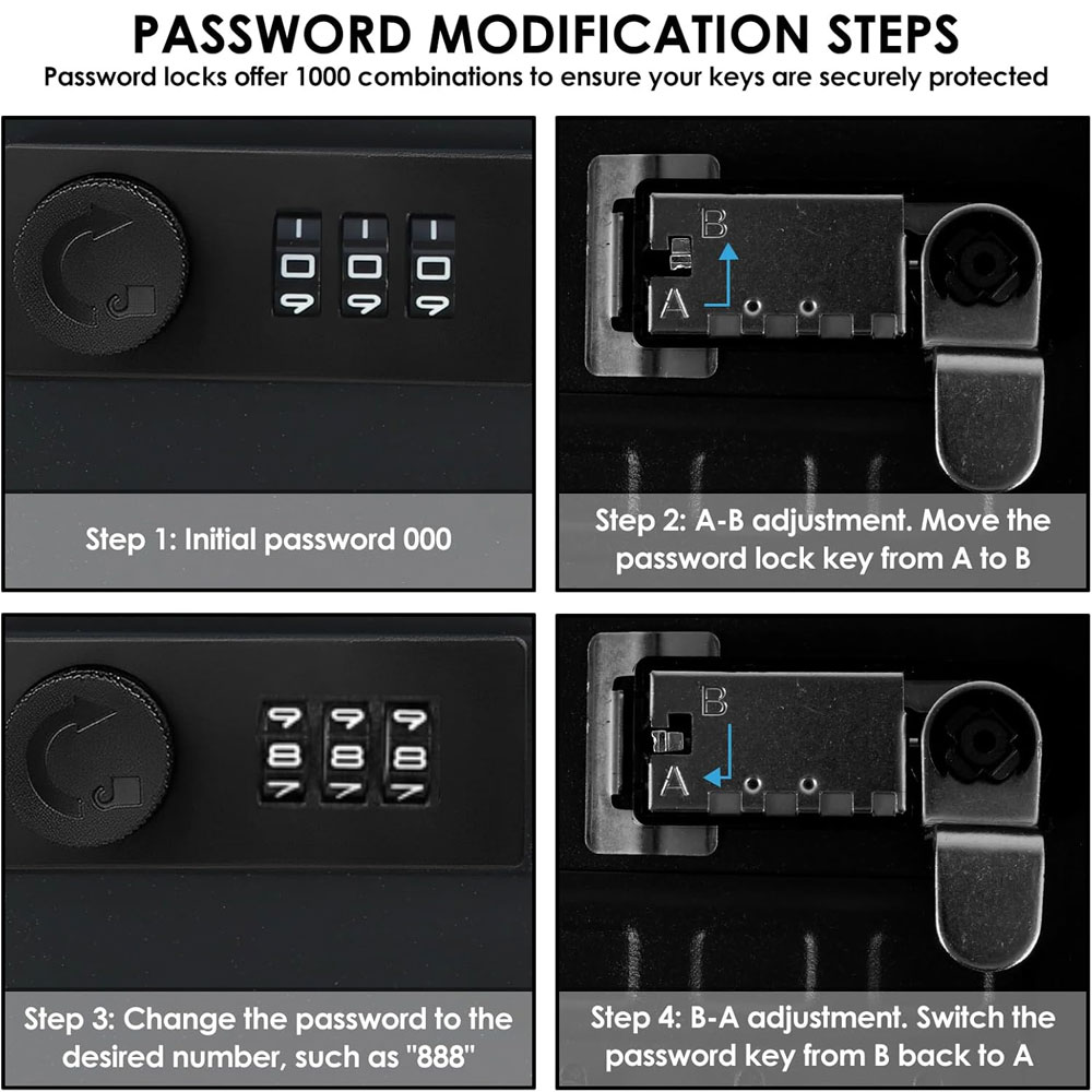 Zwarte sleutelkast met 3-cijfe - Cabinet Lock Key recensie en prijs