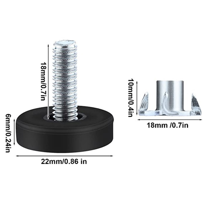 20 Stuks Verstelbare Voeten Pa - Furniture Leveling Hardware recensie en prijs