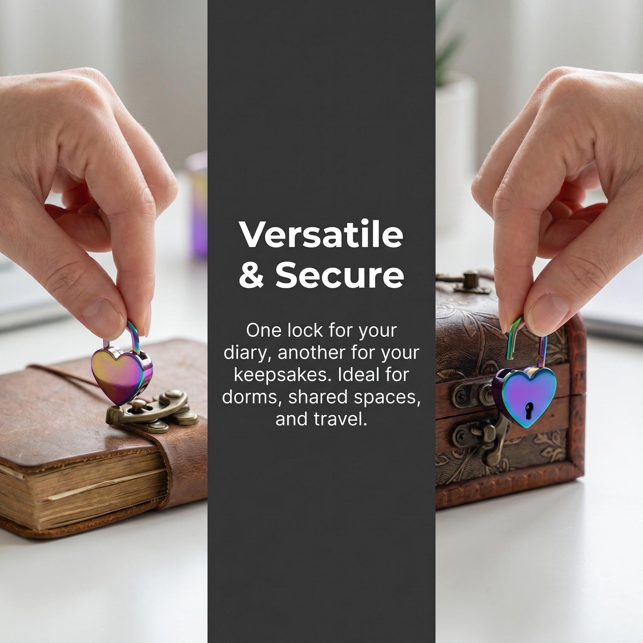2Set Mini Hartvormig Hangslot  - Cabinet Lock Key recensie en prijs